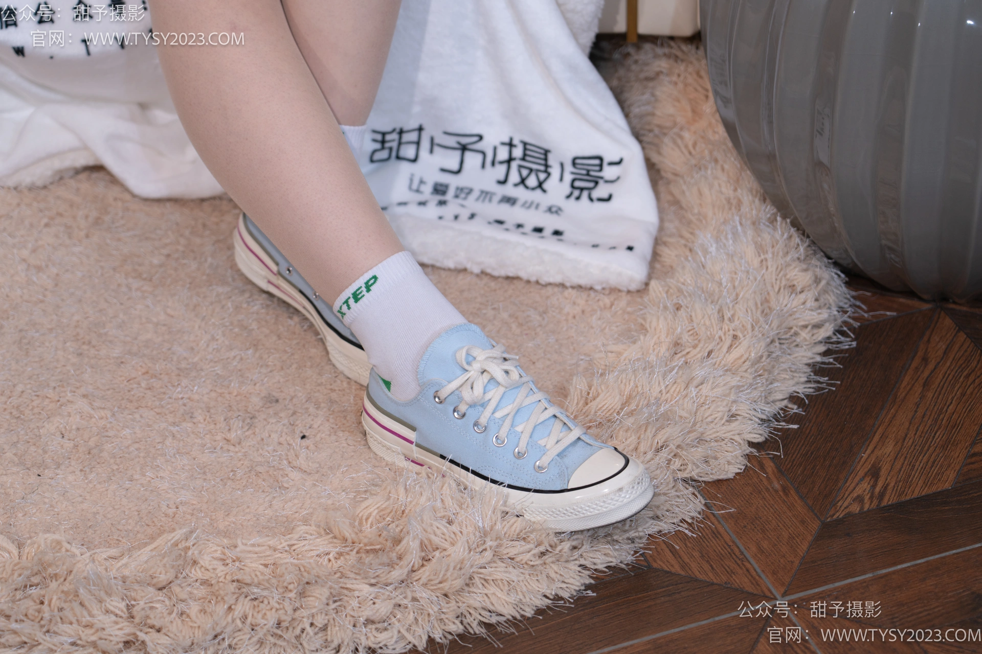 甜予摄影 No.035 栗栗-帆布鞋、白棉袜、肉丝 2